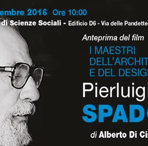 Anteprima del Film: I maestri dell'architettura e del design. Pierluigi Spadolini.
